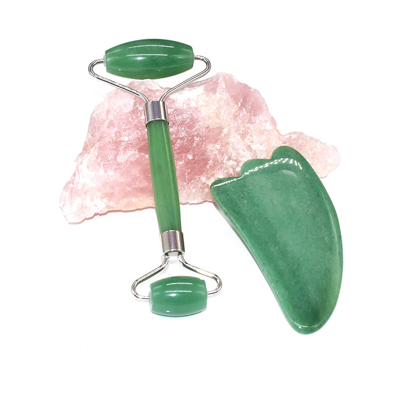 Green Aventurine Jade Roller 100% Natural Face Massager for Wrinkles