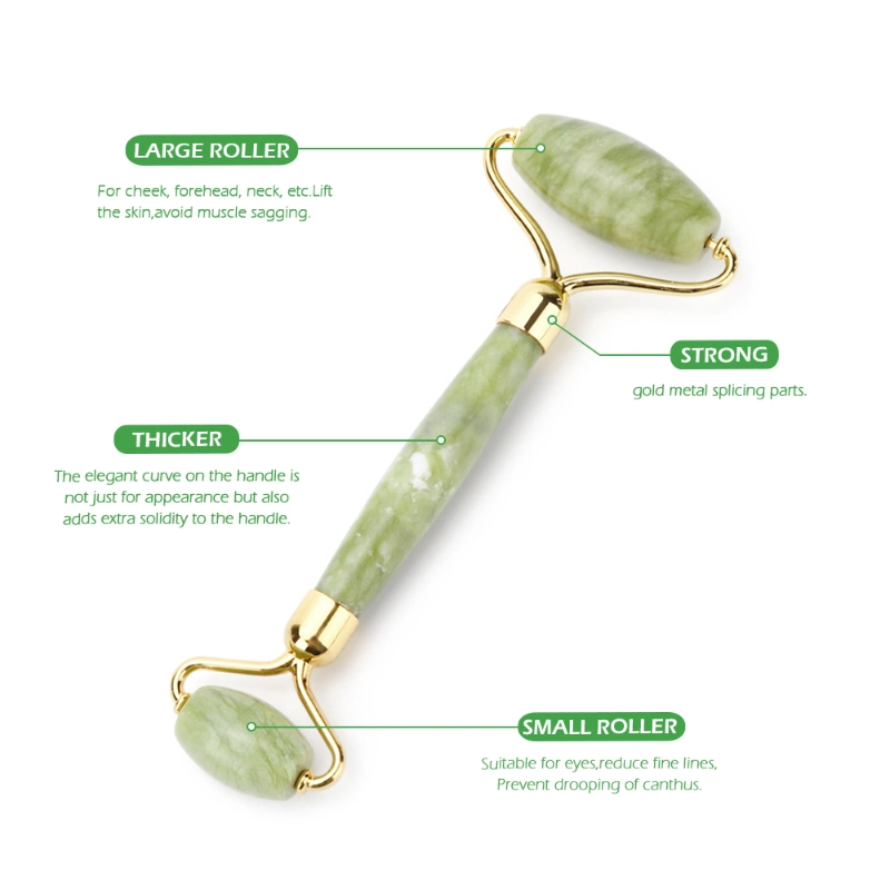 Natural Face Massager Guasha Scraper Board Jade Roller Massage Face Gua Sha Scraping Tools Microniddle Roller Facial Massager