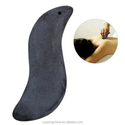 Strumenti per massaggi raschianti facciali in giada Gua Sha di nuova forma in pietra di giada