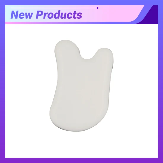 Nuovi prodotti Strumento per piastre per la cura della pelle in ceramica bianca Gua Sha Board